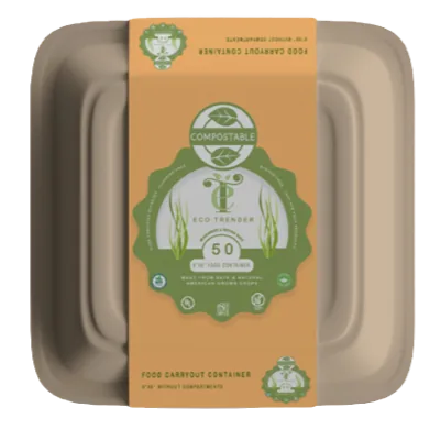 EcoTrender Compostable Carryout Trays